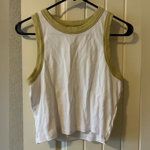 Madewell Brightside Rib Cutaway Crop Tank